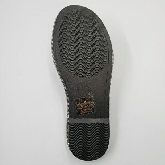 Womens Sz 10 Slides Bling Rhinestone Open Toe Sandals Flip Flops Slipper Summer - Picture 9 of 14